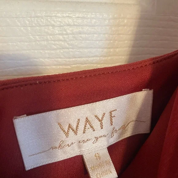 The Ines V-neck Tulip Gown / Dress In Sienna. Made by WAYF. - Picture 6 of 7